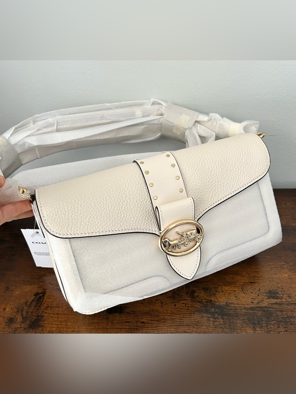 Coach Georgie Shoulder Bag With Rivets